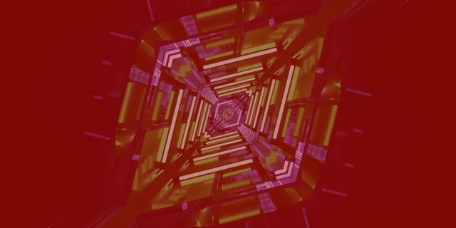 Tunnel Neon VJLoops Vortice Quadrato Rotante Verde 2:1 Univisium 60fps Screensaver