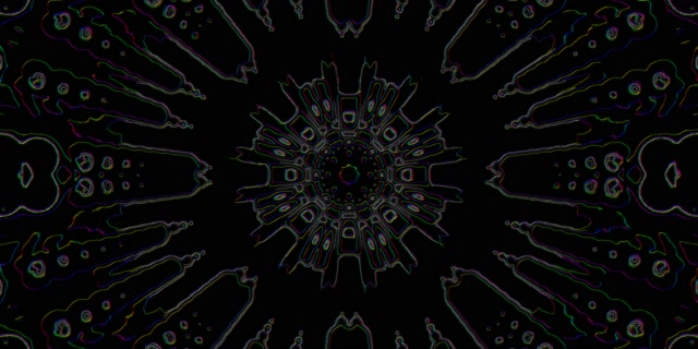 Neon Tunnel Kaleidoscope Vortex Loop 2:1 Univisium 60fps Screensaver