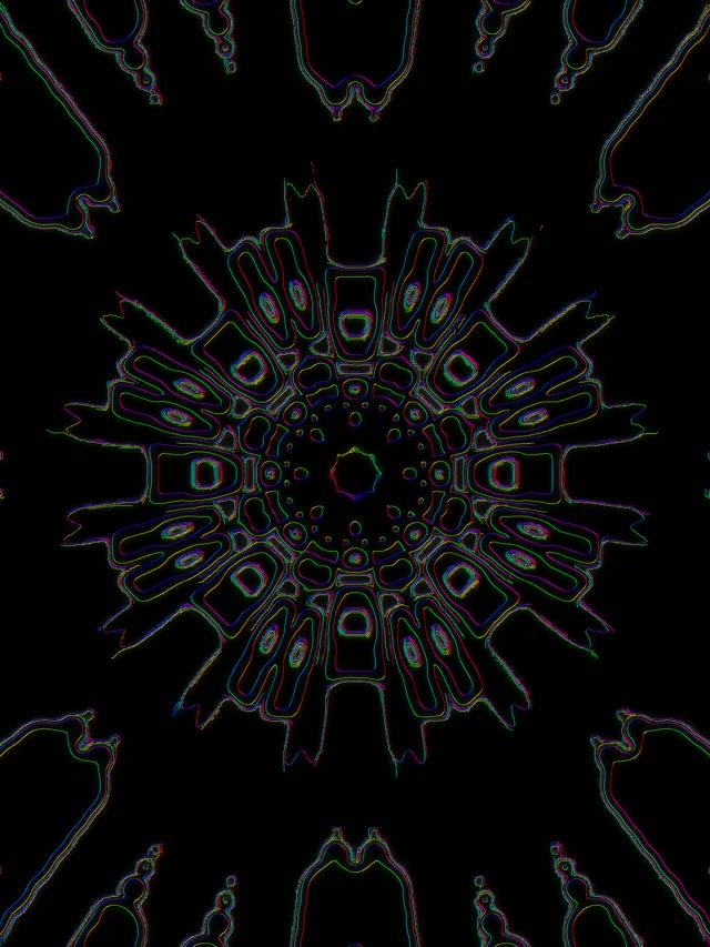 Neon Tunnel Kaleidoscope Burst | 3:4 iPad Portrait 60fps Screensaver VJ Loop