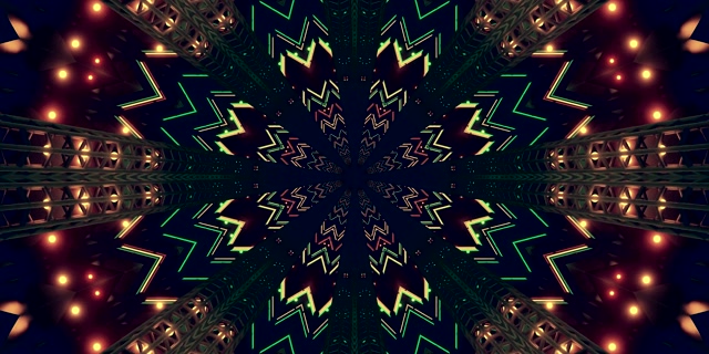 Tunnel Neon Verde Stella Screensaver 2:1 Univisium 60fps Vj Loop screensaver pc