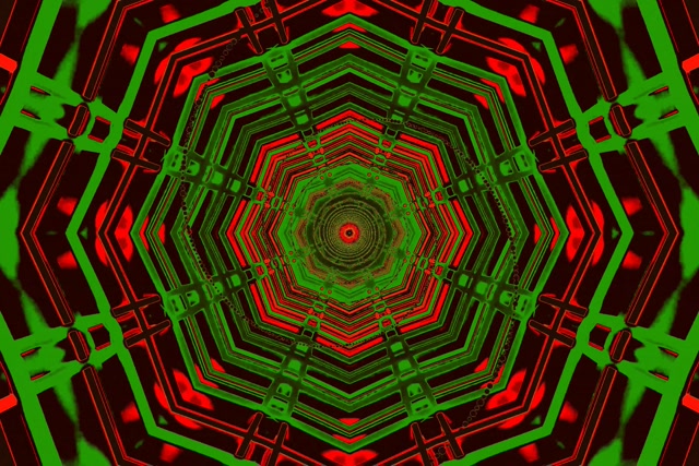 Tunnel Neon Vortice Ottagono 3:2 surface 60fps Screensaver Vj Loop