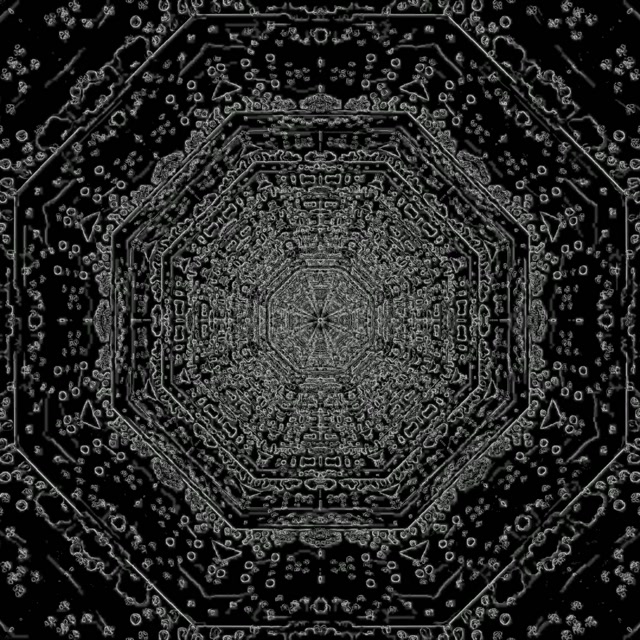 Tunnel Neon Ottagono Screensaver 1:1 Quadrato 60fps VJ Loop