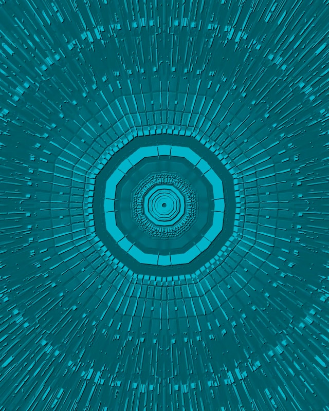 Tunnel Neon Ottagono Teal VJLoops 4:5 Instagram 60fps Screensaver