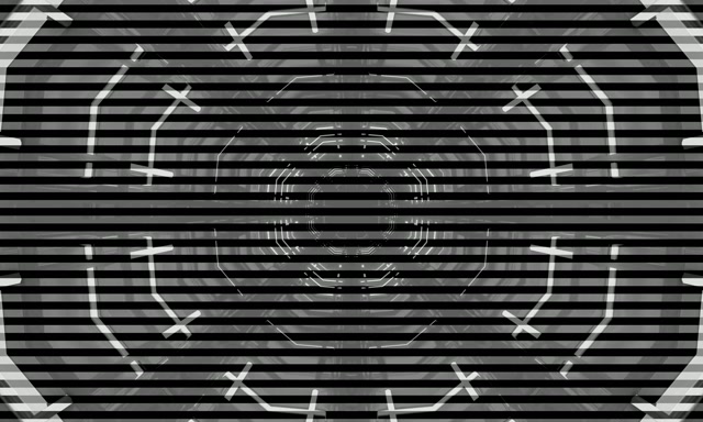 Tunnel Neon Griglia Ottagono VJ Loop 5:3 Largo 60fps Salvaschermi