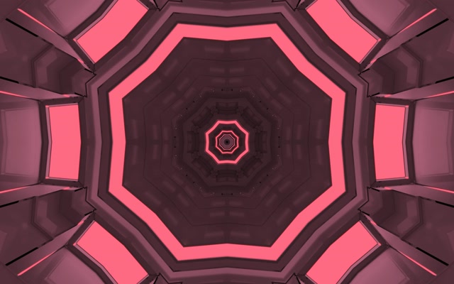Tunnel Neon Vortice Ottagono Rosa Vj Loop 60fps 16:10 Macbook Screensaver