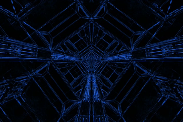 Tunnel al Neon Blu Screensaver 3:2 Surface 60fps VJ Loop PC