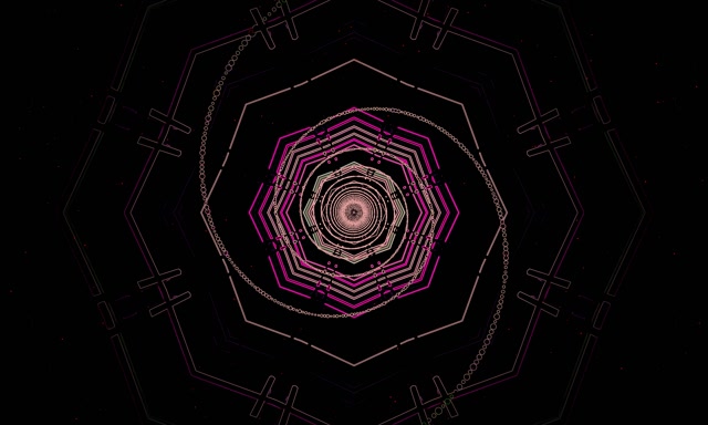 Tunnel Neon Vortice Ottagono VJ Loop 5:3 Largo 60fps Salvaschermi