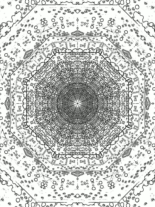 Tunnel Neon Vortice Mandala 3:4 iPad Portrait 60fps Screensaver VJLoops
