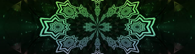 Tunnel Neon Verde Stella Caleidoscopio VJ Loop 32:9 Super Ultrawide 60fps Screensaver
