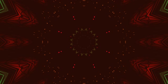 Neon Tunnel Red Green Mandala Star Vj Loop 2:1 Univisium 60fps Screensaver