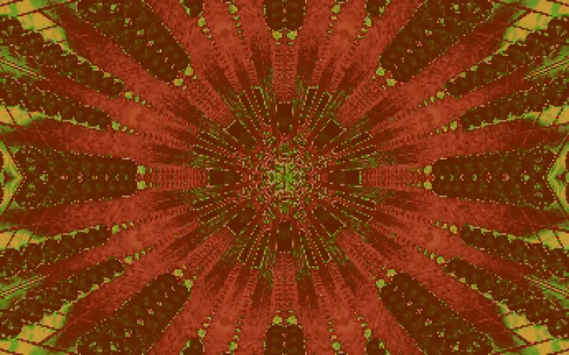Neon Tunnel Red Fractal Kaleidoscope Burst Vj Loop 16:10 MacBook 60fps Screensaver