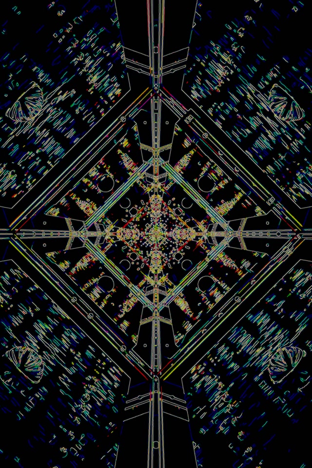 Tunnel Neon Screensaver 60fps 2:3 Photo Portrait VJ Loop PC Laptop