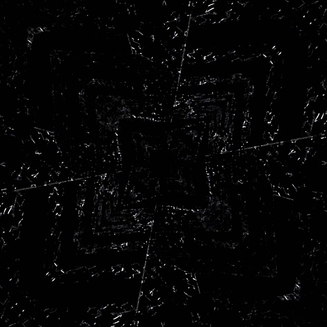 Tunnel Neon Quadrato Graffiato Vortice | VJ Loop 1:1 Quadrato 60fps Screensaver