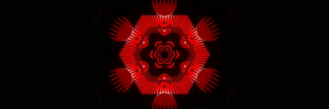 Tunnel Neon Esplosione Esagono Frattale VJ Loop 3:1 Triple Wide 60fps Screensaver