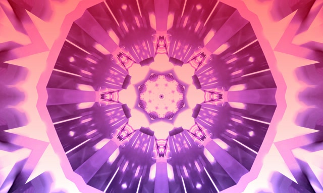 Tunnel Neon Vortice Caleidoscopio Rosa VJ Loop 5:3 Wide 60fps Screensaver