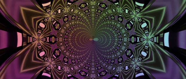 Tunnel Neon Frattale Caleidoscopio Vj Loop 21:9 Ultrawide 60fps Screensaver
