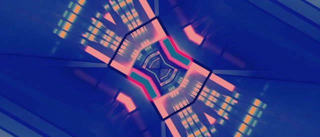Neon Tunnel VJ Loop 21:9 Ultrawide 60fps Screensaver Geometric Prism
