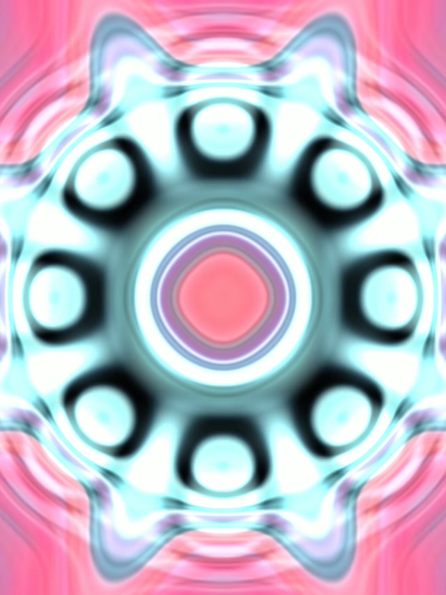 Pulsating Neon Tunnel Revolver 3:4 iPad Portrait 60fps VJ Loop Screensaver