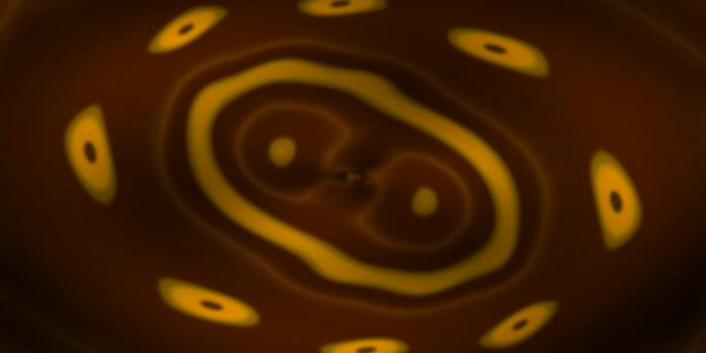 Golden Neon Tunnel VJ Loop 2:1 Univisium 60fps Screensaver Motion Background