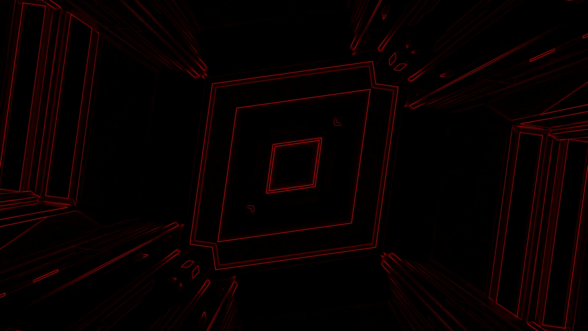 Scatola Rossa Luminosa Tunnel Screensaver 4K UHD 60fps Live Wallpaper