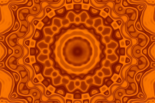 Tunnel Neon Arancione Mandala VJ Loop 3:2 Surface 60fps Screensaver