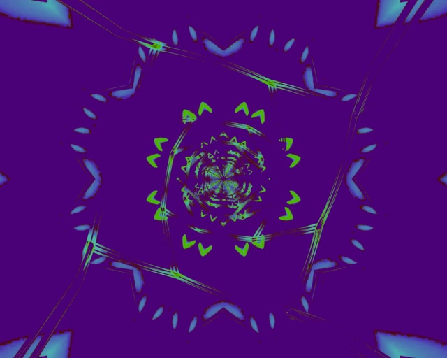 Tunnel al Neon Esplosione Stella 5:4 Industrial 60fps VJ Loop screensaver Verde Viola