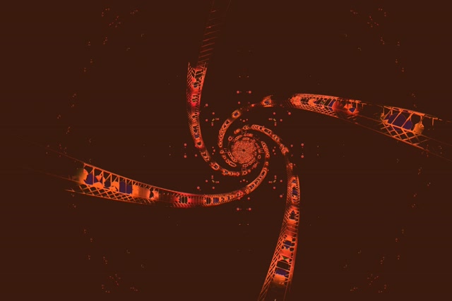 Tunnel Neon Spirale Caleidoscopio 3:2 Surface 60fps Screensaver Vj Loop