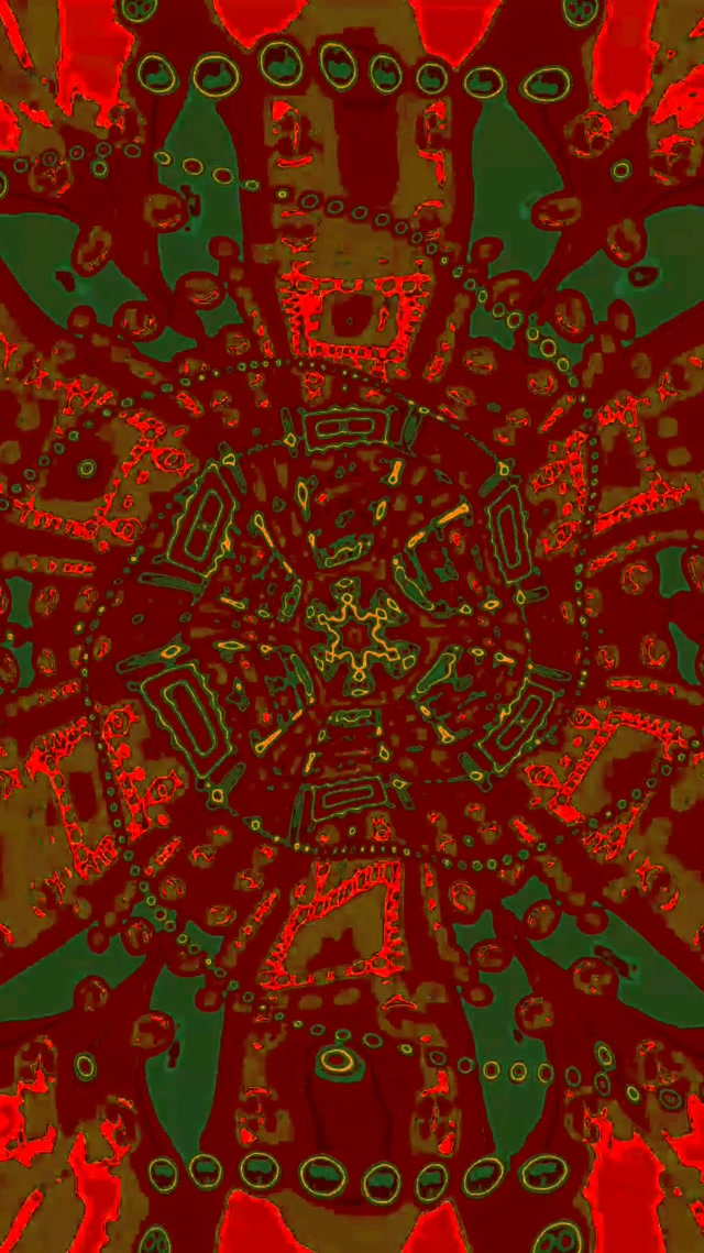 Tunnel Neon Mandala Rosso Verde VJLoops 9:16 Reels 60fps Screensaver