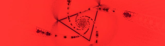 Tunnel Neon Rosso Vortice Triangolo Spirale 32:9 Super Ultrawide 60fps Screensaver VJLoops