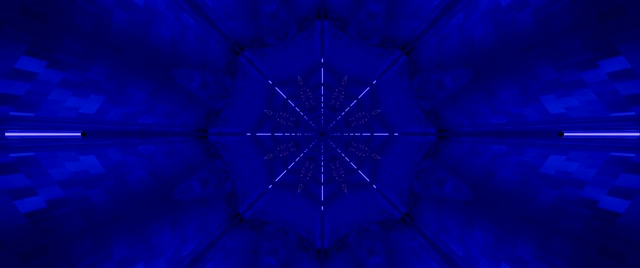 Tunnel Neon Blu Caleidoscopio Fiocco di Neve VjLoops 2.39:1 Cinemascope 60fps Screensaver