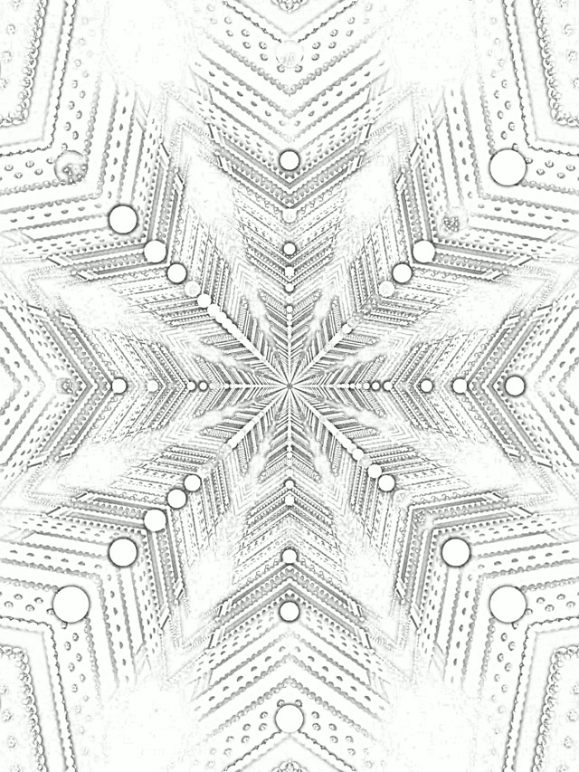 Tunnel Neon Cristallo Bianco Fiocco di Neve Salvaschermi 3:4 iPad Verticale 60fps VJ Loop