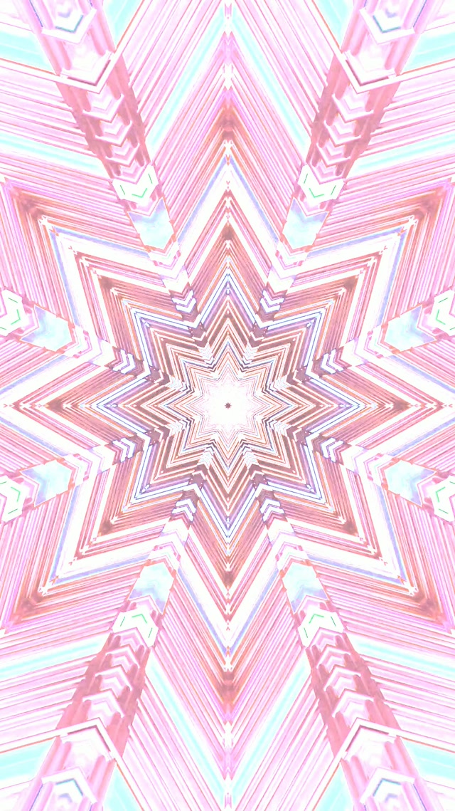 Tunnel Neon Caleidoscopio Stella Vj Loop 9:16 Reels 60fps Screensaver