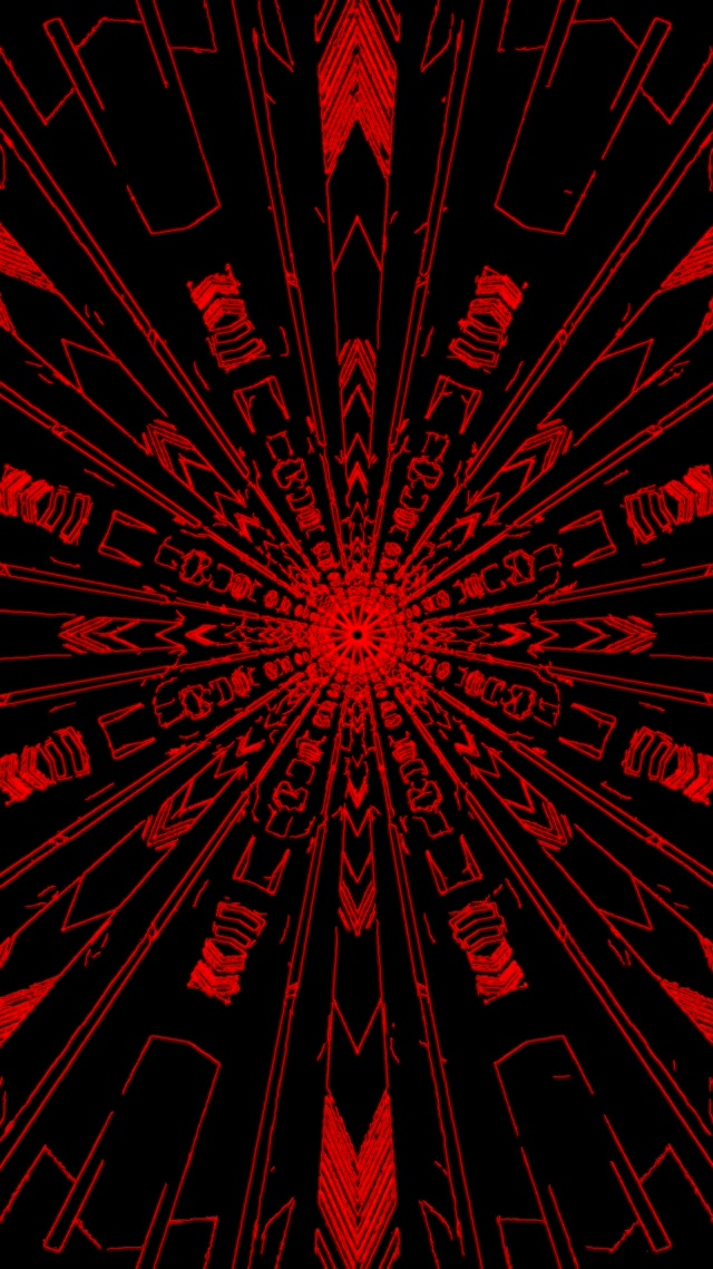 Tunnel Neon Esplosione Caleidoscopio Frattale Verde VJ Loop 9:16 Reels 60fps Screensaver