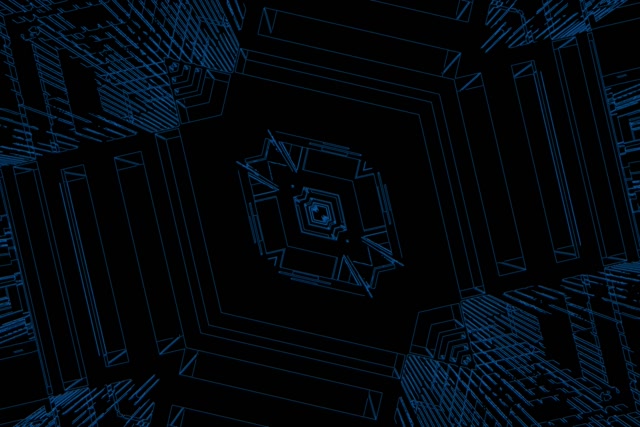 Tunnel Neon Blu Screensaver 3:2 Surface 60fps VJ Loop PC Laptop