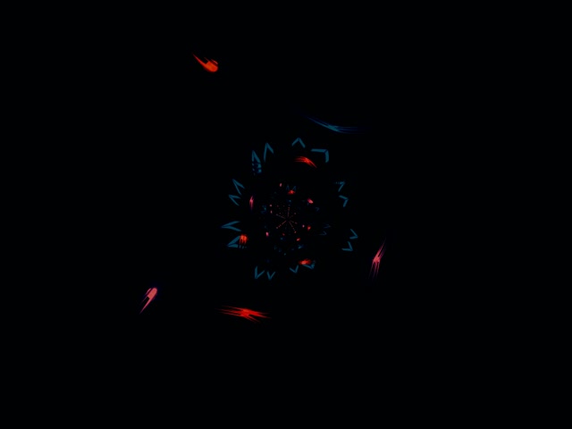 ネオンテンネル カレイドスコープ ボルテックス VJ Loop 4:3 クラシック 60fps スクリーンセーバー