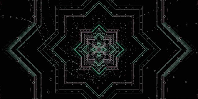 ネオントンネル 回路 スター 60fps 2:1 ユニビジウム スクリーンセーバー VJLoops