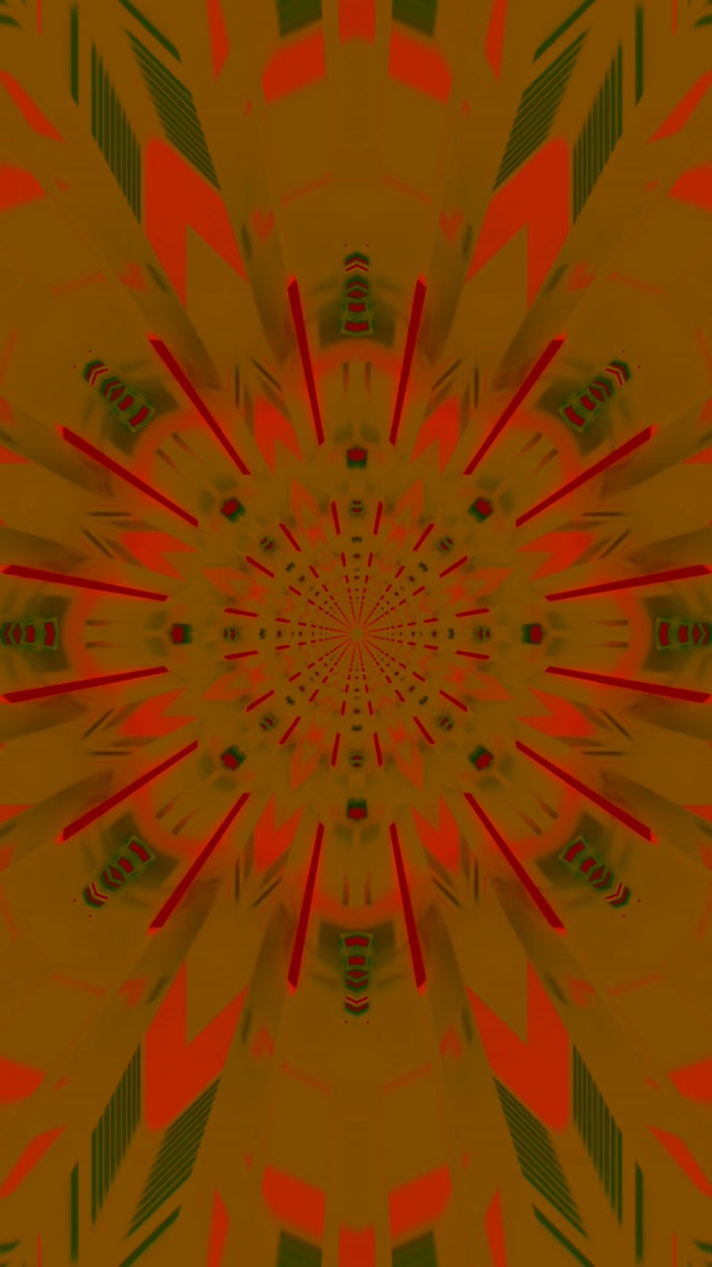 Neon Tunnel Kaleidoscope Burst VJ Loop 9:16 Reels 60fps Screensaver