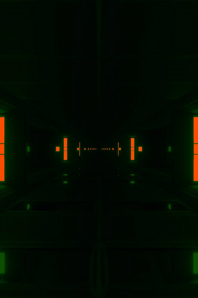 ネオントンネル 緑オレンジ 60fps スクリーンセーバー PCラップトップ VJLoops 2:3 フォトポートレート