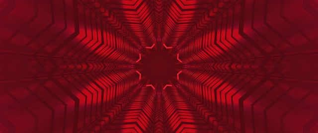 レッド万華鏡ネオントンネル 2.39:1 シネマスコープ 60fps スクリーンセーバー VJLoops