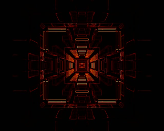 Red Neon Tunnel Square Vortex 5:4 Industrial 60fps VJ Loop Screensaver
