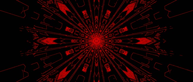 ネオントンネル グリーン フラクタル 万華鏡 バースト VJLoops 21:9 ウルトラワイド 60fps スクリーンセーバー