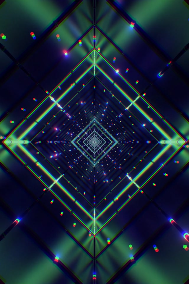 ネオントンネルダイヤモンド渦 VJLoops 60fps 2:3 フォトポートレート スクリーンセーバー