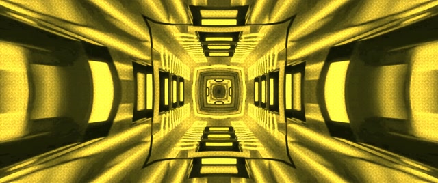 Neon Tunnel Golden Kaleidoscope 2.39:1 Cinemascope 60fps Screensaver Vj Loop