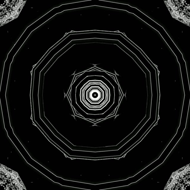 ネオンチューネル十角形渦巻 スクリーンセーバー 1:1 スクエア 60fps VJ Loop