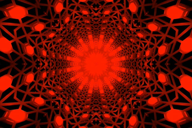 წითელი ნეონის გვირაბი მანდალა Vortex VJ Loop 3:2 Surface 60fps ScreenSaver