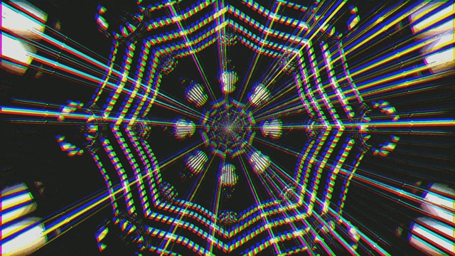 4K UHD 60fps screensaver ნეონის ტუნელი ცისარტყელის გეომეტრიული შაბლონები windows 11 VJLoops