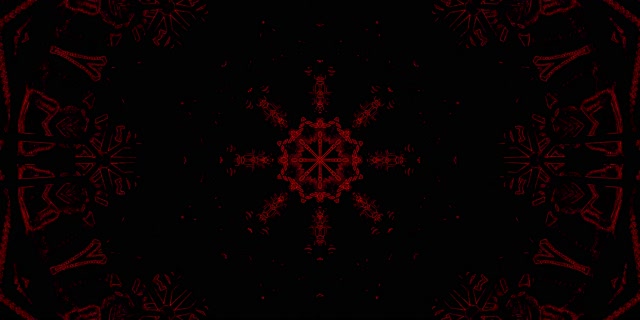 Red Kaleidoscope Neon Tunnel VJ Loop 2:1 Univisium 60fps Screensaver
