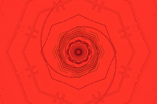 Vj loop ნეონის ტუნელი წითელი რვაკუთხედი ვორტექსი 3:2 surface 60fps ეკრანის დამცავი