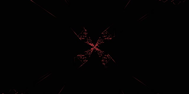 Red radiating starburst neon tunnel VJ loop 2:1 univisium 60fps screensaver