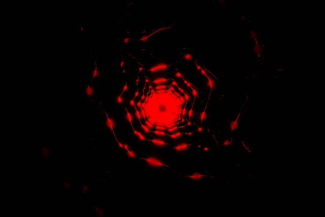 Red Pulsating Octagon Neon Tunnel VJ Loop 60fps 16:9 Screensaver